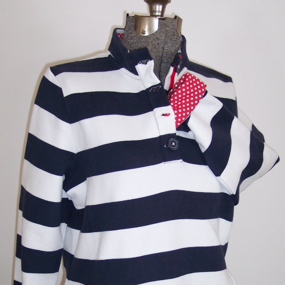 Sweatshirt Striped Sz 16 NWOT 100% Cotton Comfy